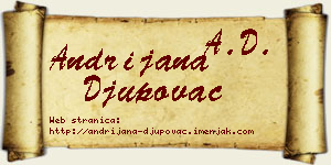 Andrijana Đupovac vizit kartica